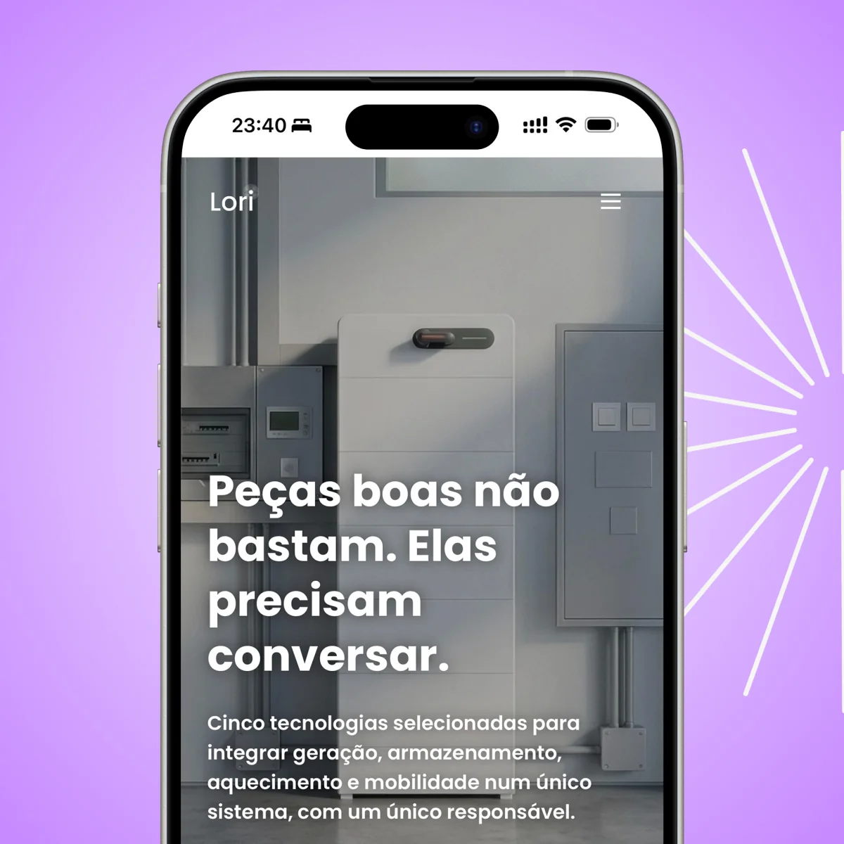 Interface de Lori desenhada pela Lucy
